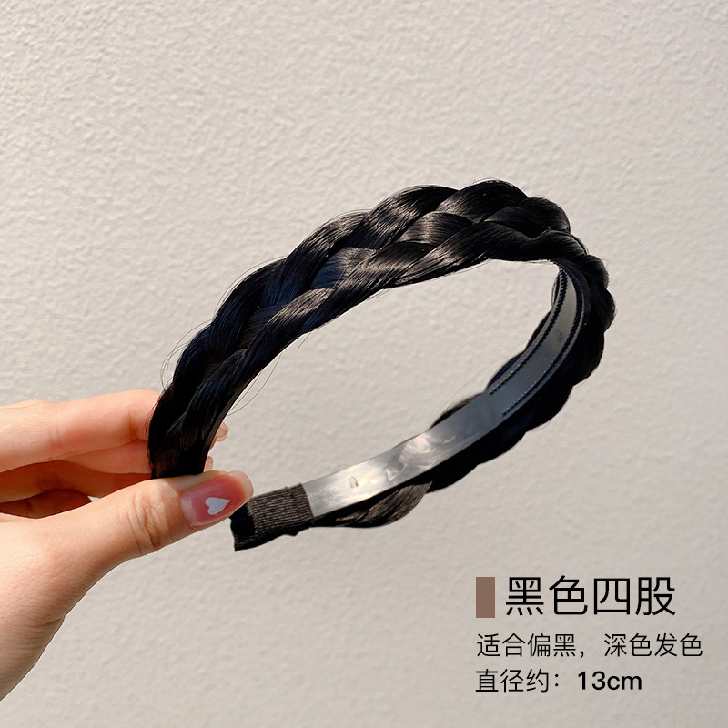 Twist trenza peluca diadema femenina alta Cráneo superior cara lavado integrado hueso de pescado trenza diadema pelo presionando tocado trenza horquilla pelo paquete