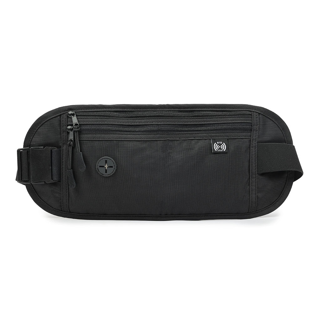 Fashion Waterproof Sports Waist Bag Outdoor Fitness Mobile Phone Storage Bag Multifunctional Anti-theft Brush Travel ID Bag