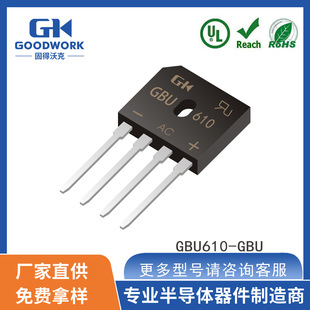 Gbu610 6A1000V Goodwork Rectifier Bridge Pile Direct Plug Rectifier Diode