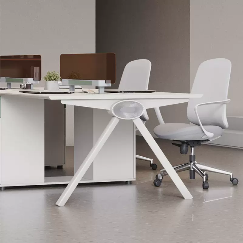 定制2人位财务电脑桌现代职员办公桌组合4人位带储物柜屏风工位桌