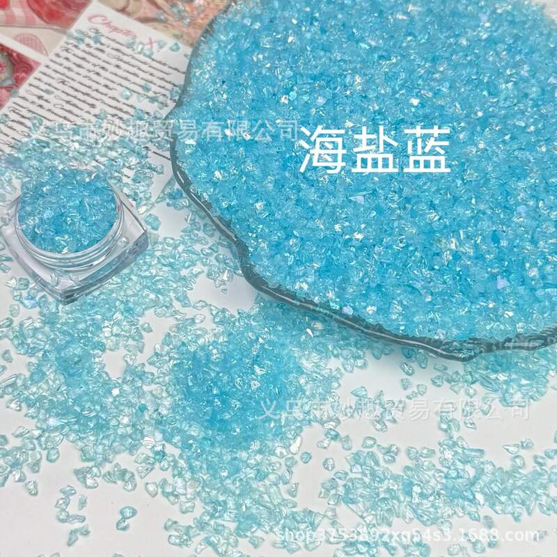 Ab Iridescent Irregular Handmade DIY Glass Fragments Nail Art Decorations High-End DIY Handmade Material Filler