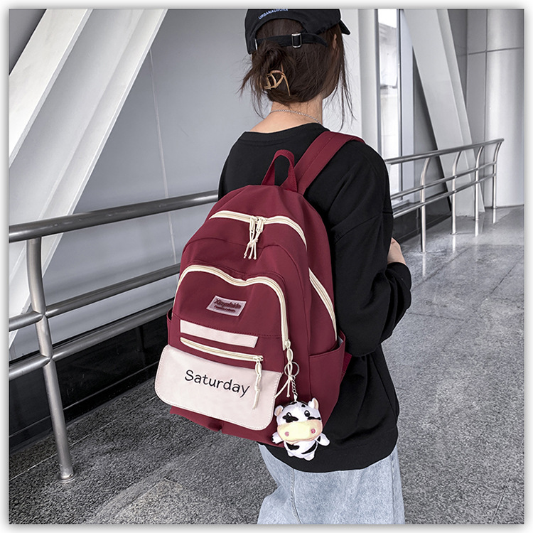 Schoolbag Female Korean High School Student Multi-layer Large-capacity Backpack Grade Five, Grade Six Junior High School Student Versatile Ins Backpack display picture 32