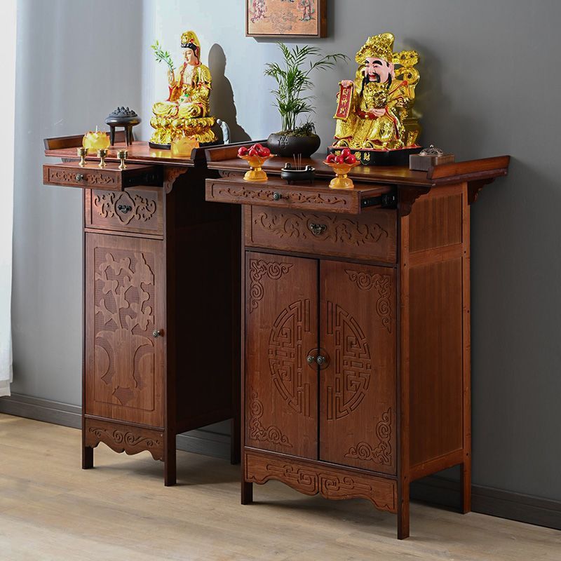 Altar for Guanyin and Guan Gong, Household Altar, Shrine Cabinet for Household Gods, Ancestral Hall, Buddhist Altar, Shrine, Incense Table