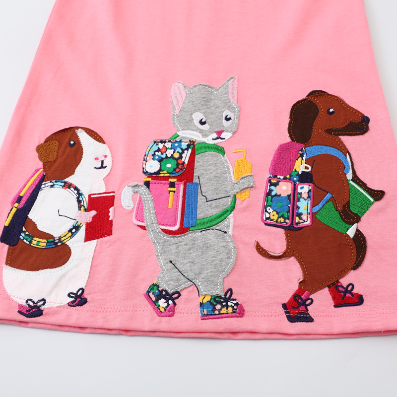 2023 verano nuevos niños ropa de bordado de punto de algodón Niña vestido europeo y americano estilo niña princesa vestido distribución