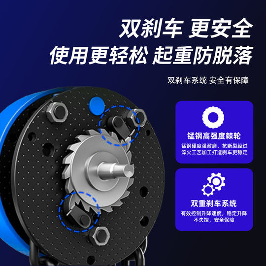 Hand chain block hsz inverted chain 1t2t3t5t100 tons 3 m 6m9 m round lifting chain hand chain block