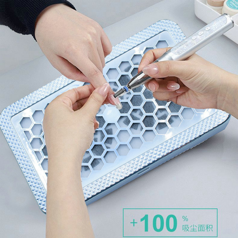 Vacuadora de manicuras KEMANRY ultrafina silenciosa de doble ventilador gran aspiradora de aspiración máquina de polvo de manicuras pulido y remoción de uñas