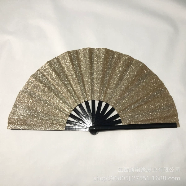 Bamboo Bone Champagne Gold Glitter (Single Fan)