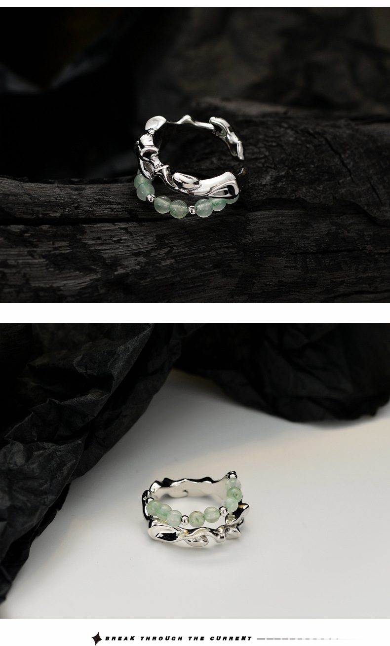 Fashion Bamboo Sterling Silver Plating Open Ring 1 Piece