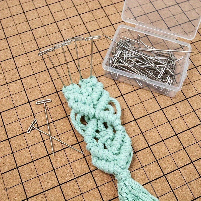 Macrame cuadrado de cordón trenzado tablero de corcho DIY lana lana tablero de tejido de algodón tablero de fijación herramienta tablero de corcho image 2