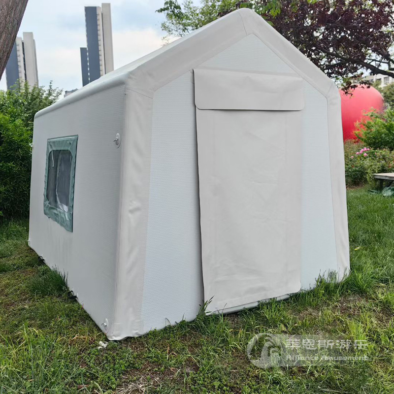 Inflatable tent made of woven fabric, suitable for self-driving camping, emergency rescue, and vehicle-mounted use, no steel frame required