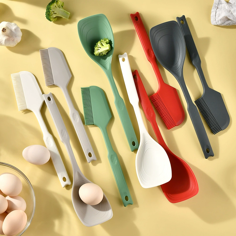 Пищевая силиконовая скребок масляная щетка два в одном термостойкая выпечка домашнего торта лопатка два в одном набор