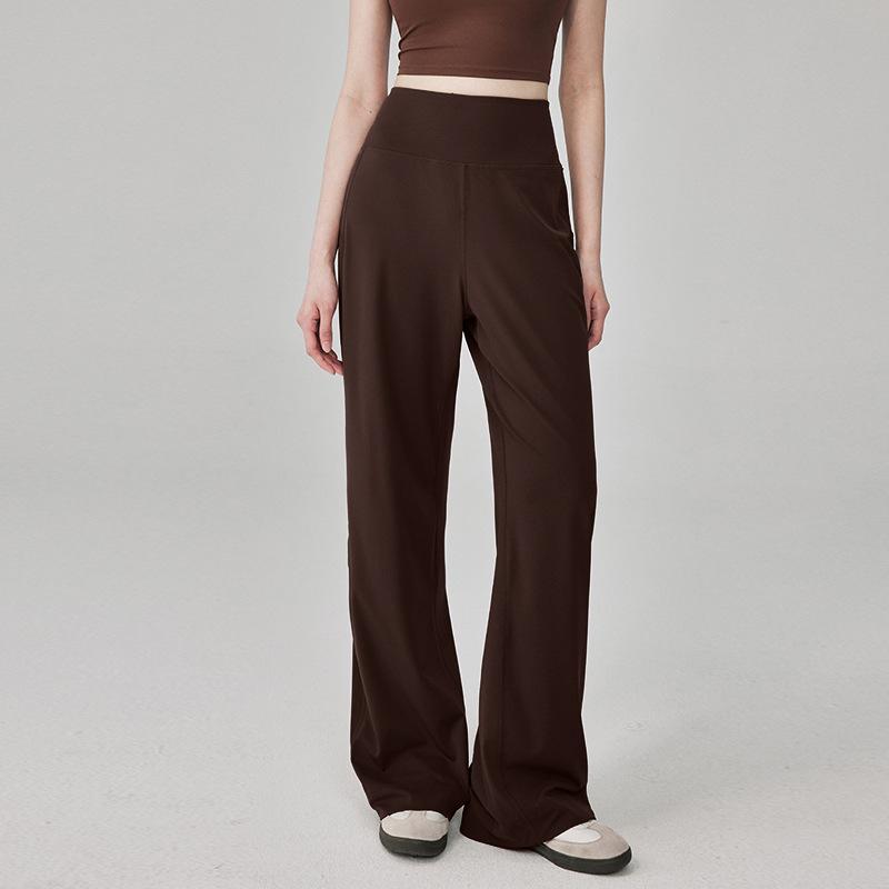 Loose Straight-Leg Sports Pants with Drapey Fit, Slimming High-Waist Design, Breathable for Running, Fitness Training, and Yoga, New Spring Model