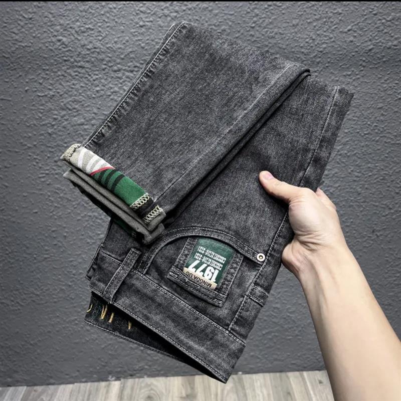 Men's Jeans Slim Fit Elastic Spring Trousers For Stylish Men_voghion.com