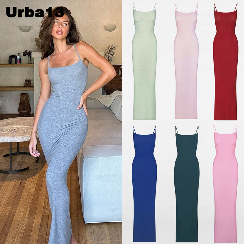 Cross-Border European and American Style Kim Kardashian New Dress Yuxu Xin and Yi Mengling Same Style Kardashian Suspender Dress
