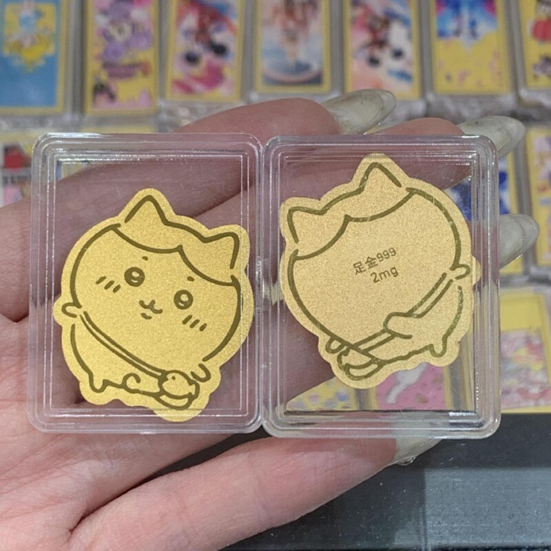 足金999手机贴Ciikawa同款乌拉奇吉伊小八手机贴直播礼品批发|undefined