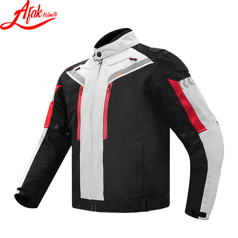 AFAK verano motocicleta ciclismo ropa reflectante transpirable de moda los hombres de malla de la motocicleta ropa impermeable