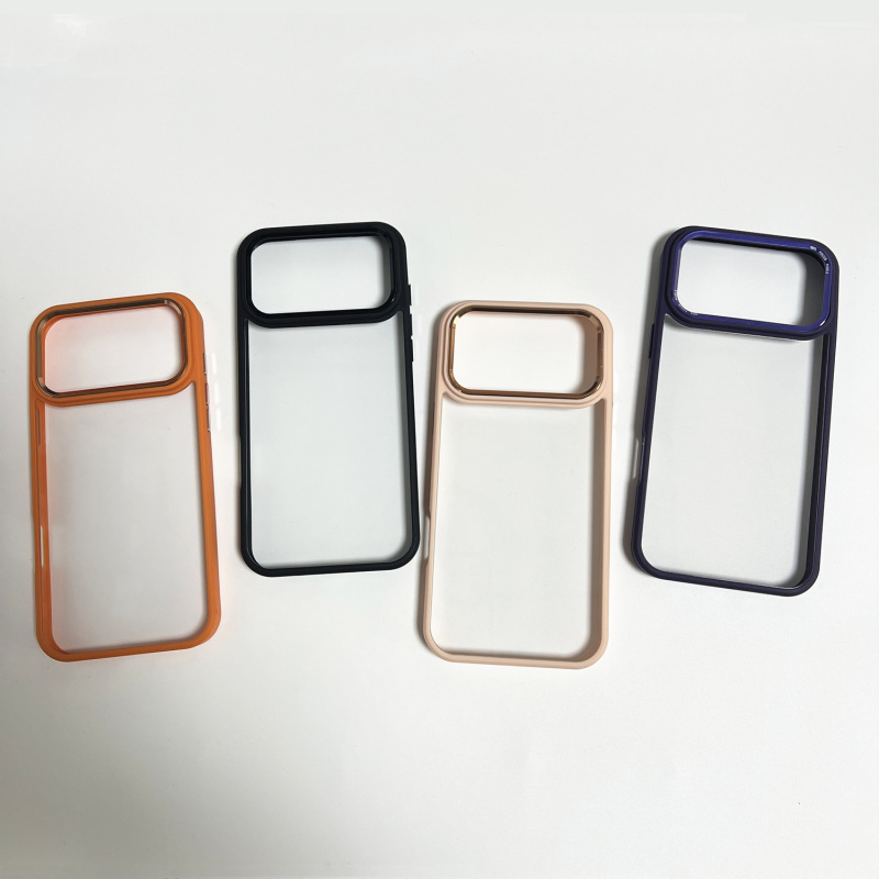 Suitable for Apple 17Promax Large Lens Hole Mobile Phone Case Groove Glue Shell 17Pro Orange Large Hole Gold Shield Suitable for Apple 17Promax Large Lens Hole Mobile Phone Case Groove Glue Shell 17Pro Orange Large Hole Gold Shield