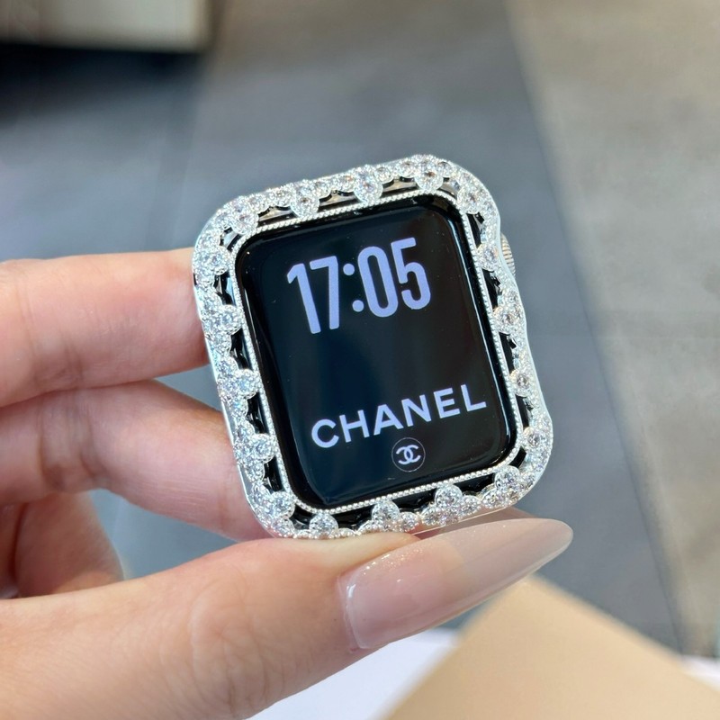 Apple Applewatch ウォッチハイエンド四つ葉のクローバー ジルコン銅金属 iwatch ケース保護ケースに適しています。|undefined