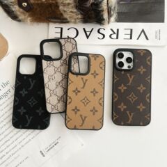 ヨーロッパとアメリカのトレンディなブランドファッション老眼鏡クロスボーダー適用Apple iPhone16promaxサイド携帯電話ケース15保護カバー