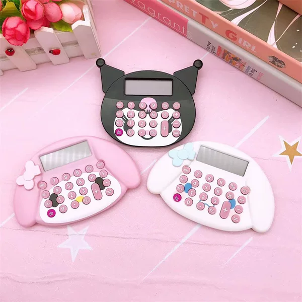 New girl heart coolomi big eared dog computer elementary school student cartoon portable 8-digit cute calculator