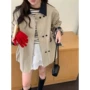 巴恩撞色拼接英伦风风衣