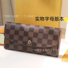 クロスボーダーの外国貿易の商品の供給源の古い花の金は本革の長いお金を掛けてファッションの経典の男女のカードを包んでlogo 60136を包みます