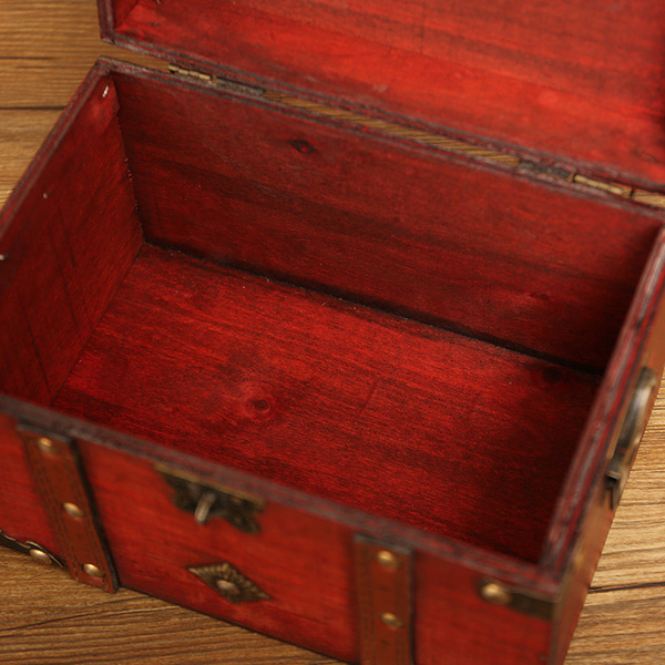 European retro wood band lock storage box home storage box wood box…