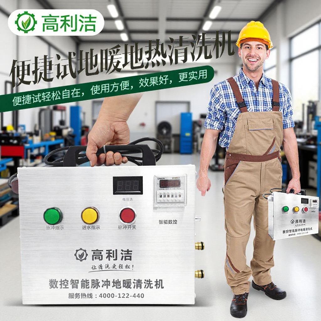 厂家高利洁地热清洗机 暖气片脉冲清洗一体机全自动   地暖清洗机