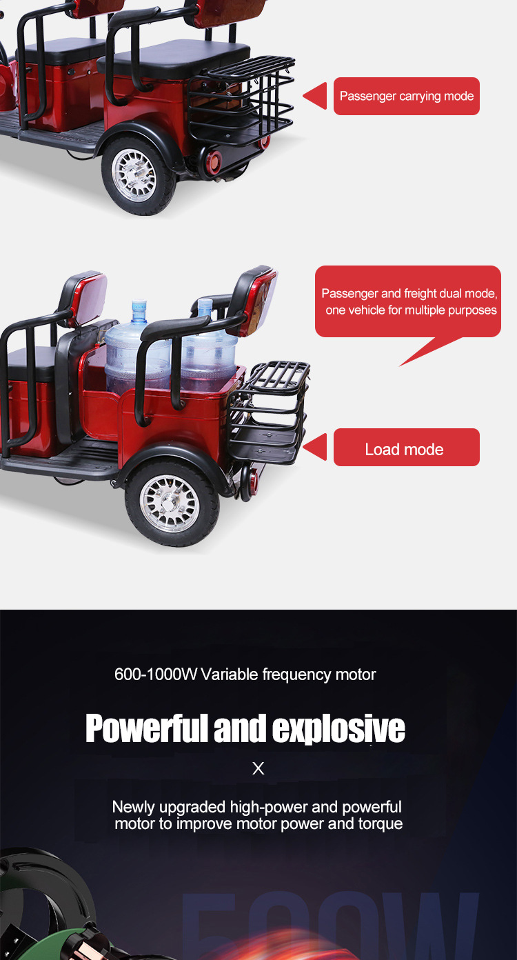 Elderly Mobility Scooter Customizable Logo Electric Tricycle