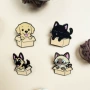 猫猫个性卡通金属胸针