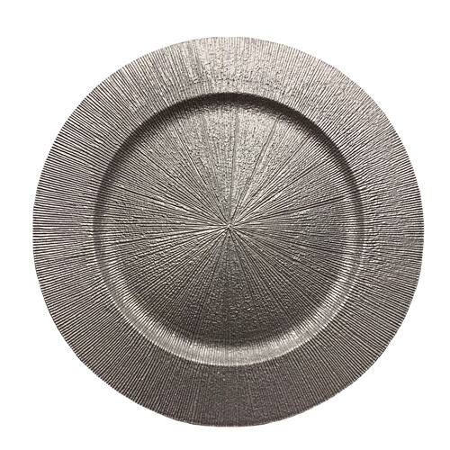 Western food plate wedding color can be customized for wedding hotel party metal spray paint decorative plastic plate chargerplate