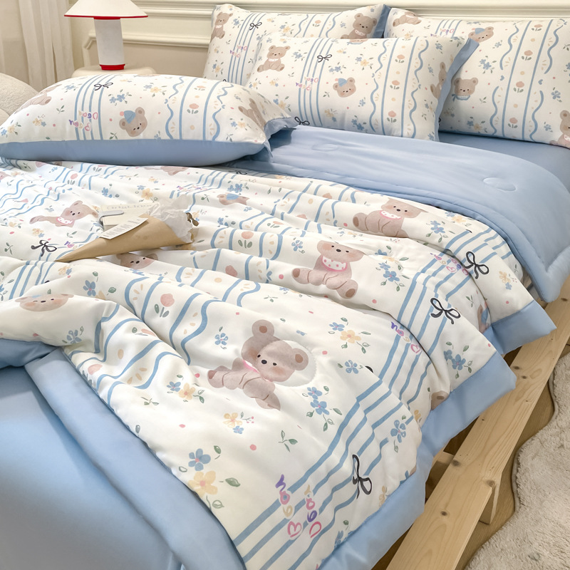 XB08 프린트 레이스 베어 + 라이트 블루