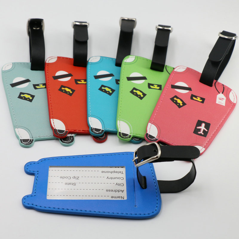 メーカー特注PU製荷物タグ、レザー製搭乗券風荷物タグ、漫画風荷物タグ、吊り下げタグ、登録タグ、預かりタグ、防水、超軽量|undefined