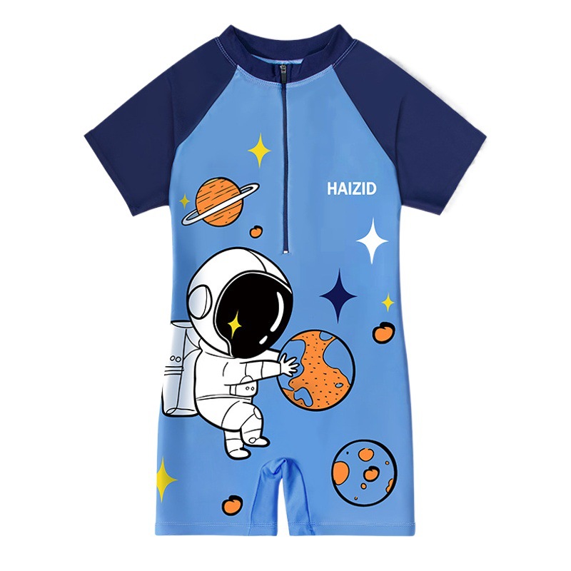 New Children's Swimsuit Cute Cartoon Boys and Girls Small, Medium and Large Children's Swimsuit Baby One-Piece Swimsuit Wholesale