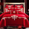 Red oolong tea Da Hong Pao, cotton set, duvet cover, bedspread, 100 pieces, Chinese style, with embroidery, 4 piece set