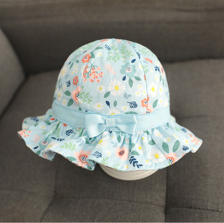 Petites Filles Filles Décontractée Fleur Noeud Papillon Chapeau Seau display picture 1