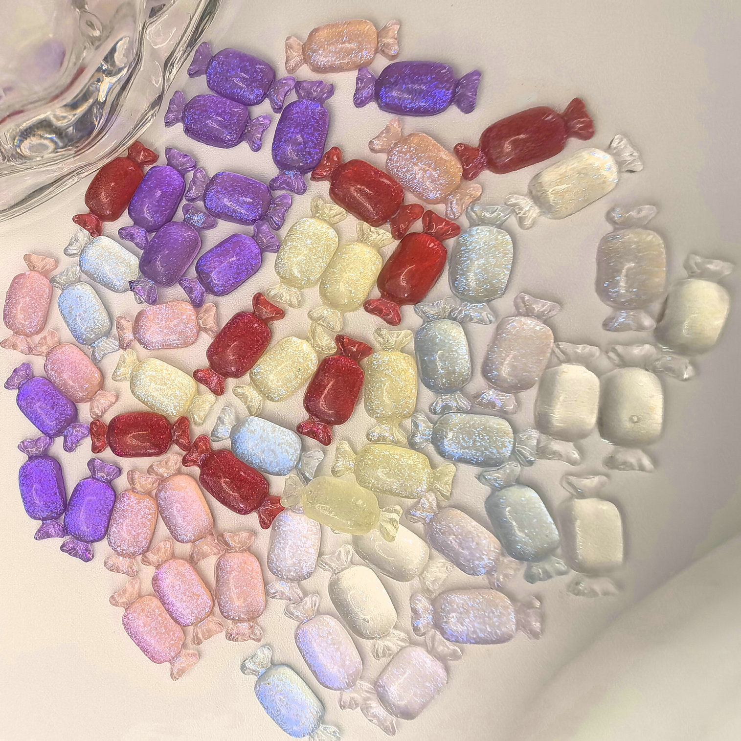 穿戴甲配饰网红冰透细闪立体糖果美甲饰品树脂食玩饰品diy饰品