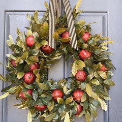 独立駅ザクロ花輪fall wreath - pomegranate wreath秋ザクロ花輪