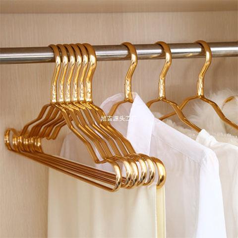 [5 Pieces/10 Pieces] Aluminum Alloy Clothes Hanger, Traceless Clothes Support, Household Non-slip Clothes Hanger, Windproof and Rust-proof Adult Clothes Rack