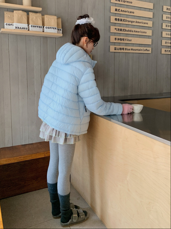 大码棉服女冬季新款轻薄连帽小棉袄韩版宽松时尚保暖棉衣外套|undefined
