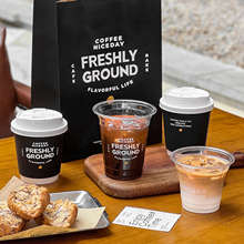 一次性咖啡纸杯定制黑触感奶茶杯加厚冷热饮外带打包杯子带盖商用