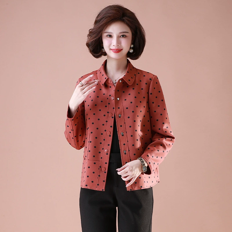 Короткое пальто для мам на весну и осень, тонкое женское пальто среднего возраста, новинка на осень 2023 года, топ в западном стиле для 40 лет и 50 лет