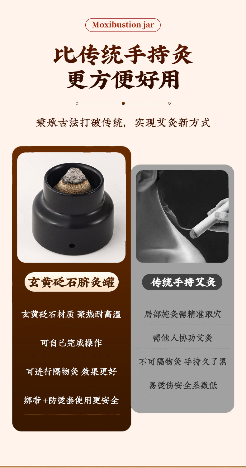 Bian Stone Navel Moxibustion Bowl with Ginger Barrier Set for Shen Que Umbilical Moxa Therapy key features
