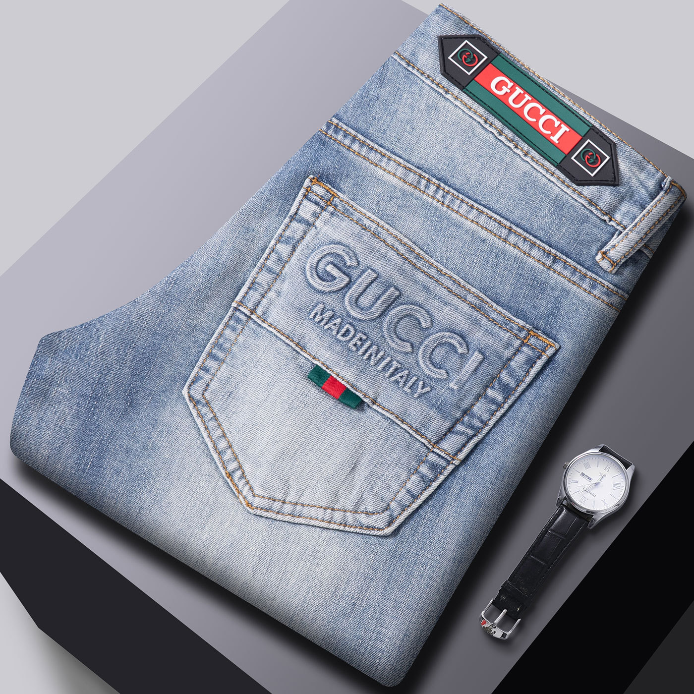 2026 Spring/Summer New Collection First Release High-Quality Men's Slim Straight-Leg Trendy Casual Jeans