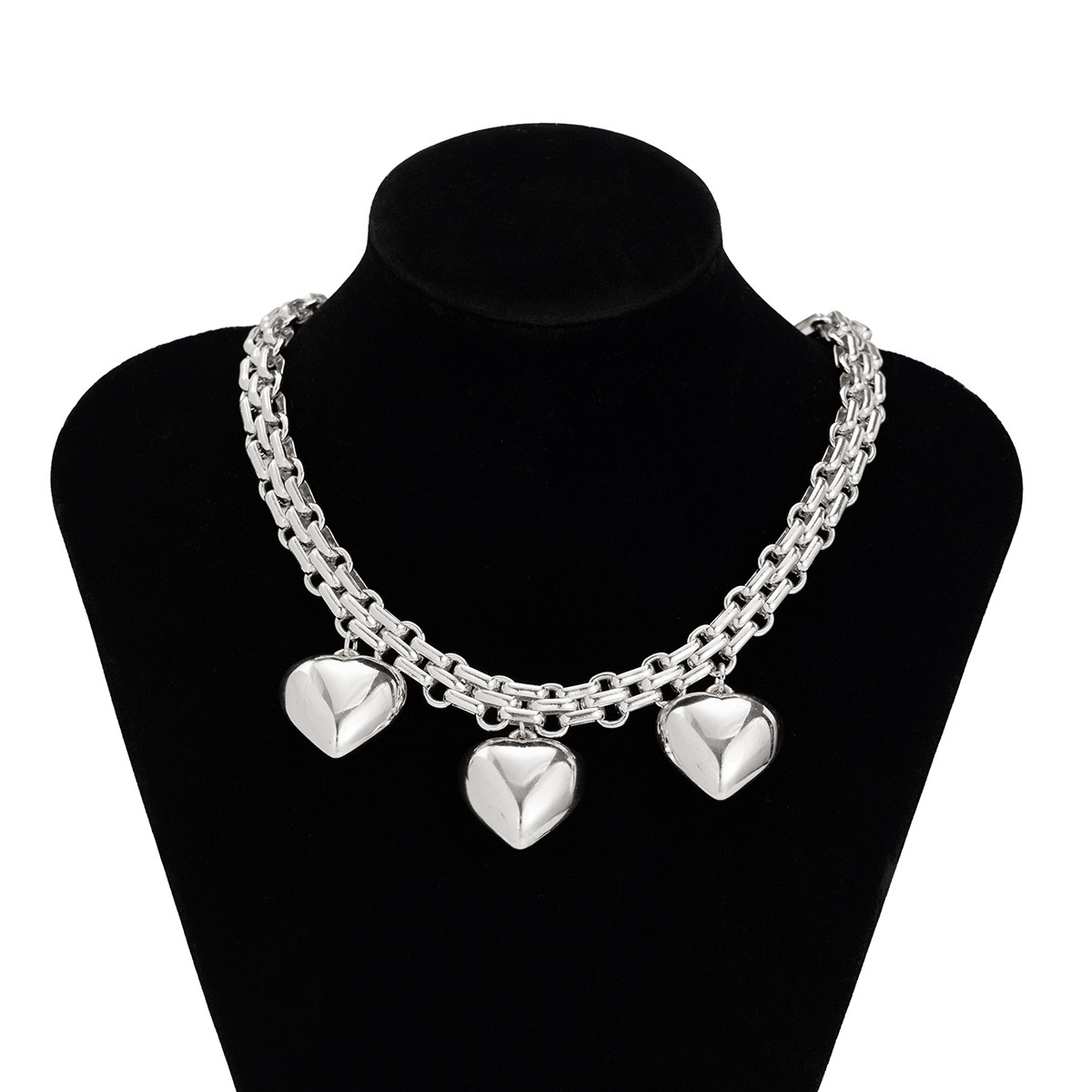 77g Weight CCB, Alloy Pendant Material Pendant Necklace Classification Iron Chain Material 1 Piece Quantity Holiday, Daily Occasion CCB, Alloy, Iron Material Star, Heart Shape Pattern Women's Gender Casual, Simple Style Style Casual Simple Style Star Heart Shape CCB Alloy Iron Wholesale Pendant Necklace 5