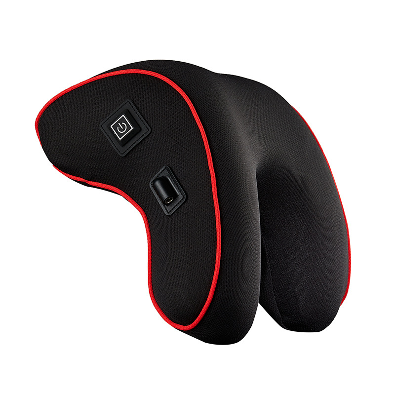 (2개) 전기 자동차 마사지 머리 받침 요추 세트 USB 인터페이스 허리 목 어깨 쿠션 시트 마사지