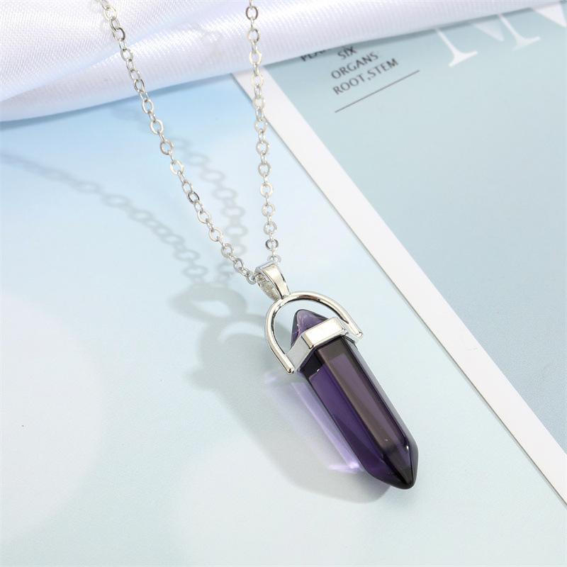 fashion resin crystal bullet geometric necklace wholesale Nihaojewelry