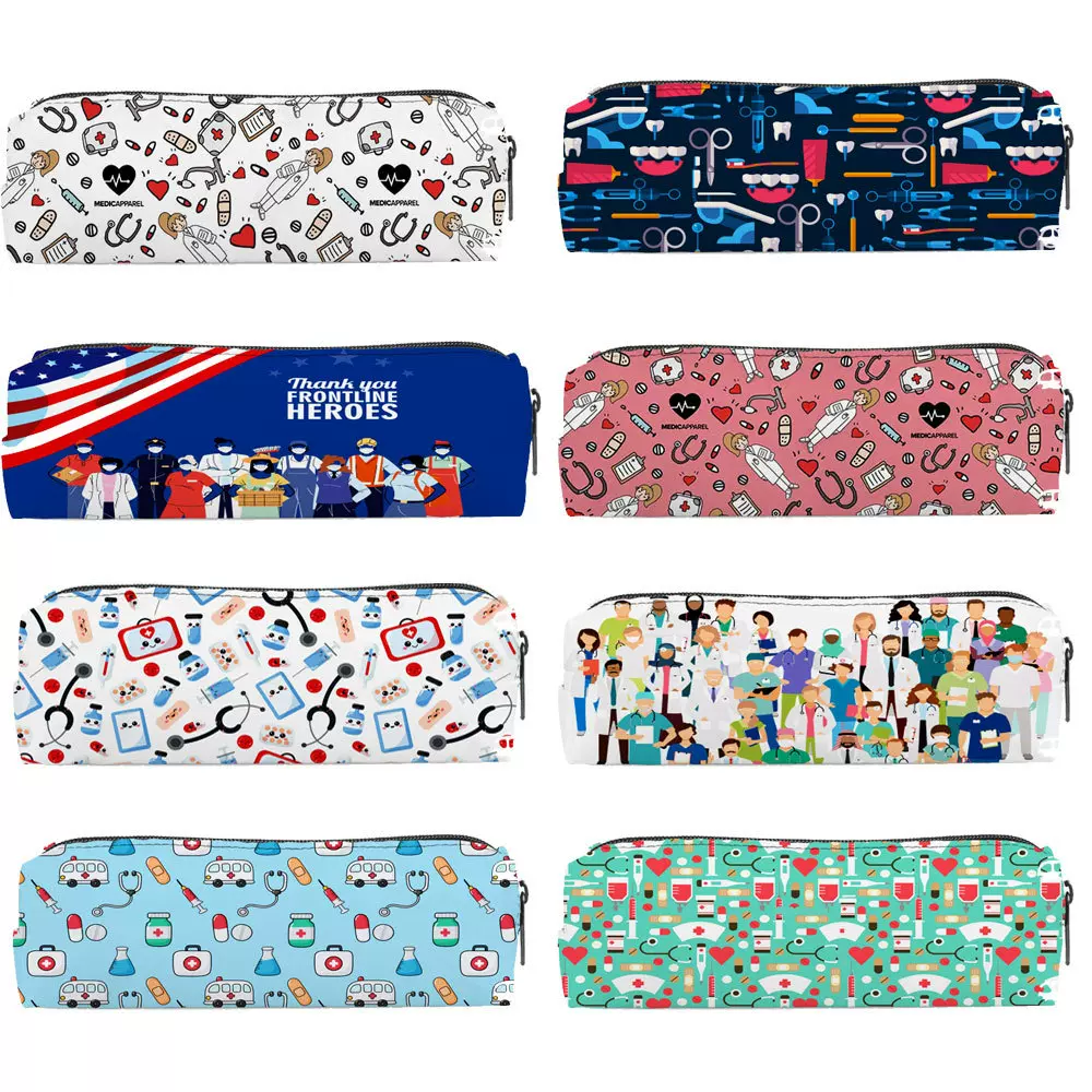 2025医生护士笔袋大容量ing风简约耐用铅笔盒医护学生收纳文具袋