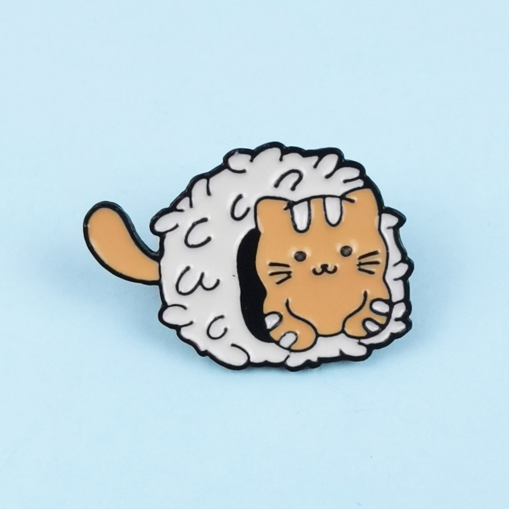 Broche de metal con forma de gato creativo Accesorios de insignia de gato de dibujos animados lindo