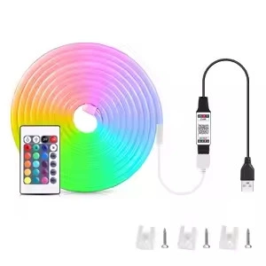 Неоновая световая лента LED набор RGB яркие цвета 5V Bluetooth инфракрасное управление APP 24-кнопочный ТВ фоновая атмосфера